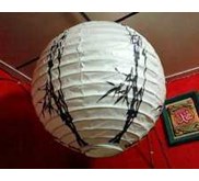 Lampion Bola motif bambu