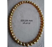 Golden South Sea Pearl Necklace / Kalung Mutiara Laut Golden