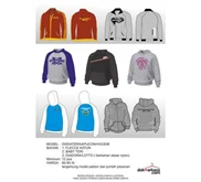 produksi dan desain sweater hoodie kapucon sablon
