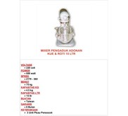 Mixer  Pengaduk  Adonan  Roti  Kap  15  Liter