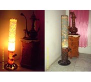 Lampu Sudut Kayu Batik