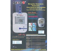 NESCO MULTI CHECK 4 IN 1 JAKARTA { GLUCOSE/ URIC ACID/ CHOLESTEROL/ HEMOGLOBIN} BARU ! ! !