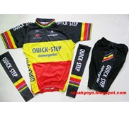 BAJU SEPEDA JERSEY SET TEAM BELGIAN QUICKSTEP
