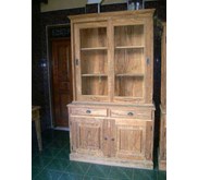 TEAK RECLAIMED GLASS CABINET