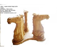 horse table with round glass