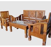 Kursi Tamu Minimalis Bunga Matahari 311 Kayu Jati