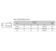 RAIL CLAP SINGLE BOLT