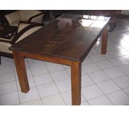KEMI KAWUNG DINING TABLE + GLASS 8 mm