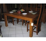 JAPAN DINING TABLE + GLASS 8mm + TANGGA CHAIR