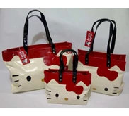 Hello Kitty Red White Tote Bag with Hk Face