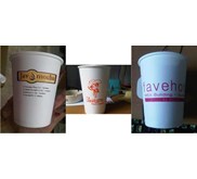 paper cup + logo