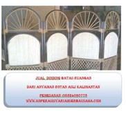 DINDING RUANGAN TAMU / PEMBATAS / SEKAT RUANGAN DARI ROTAN ASLI KALIMANTAN