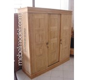 lemari pakaian sabuk model minimalis kayu jati