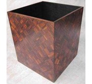 Waste Bin - Ebony wood mosaic