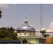 Kubah Masjid variasi ukuran 5 meter dengan kerangka pipa besi dan stainless stell