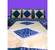 Satu set Taplak dan Sarung Bantal Model Smock Melati
