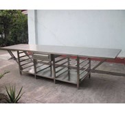 Meja kerja lipat stainless