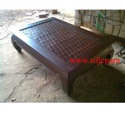 meja kopi anyaman bambu/ ketapang ud sifjepara( sentra industri furniture jepara)