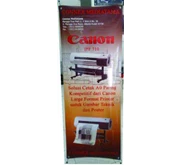standing x-banner