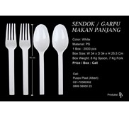 Sendok / Garpu Makan Plastik Putih