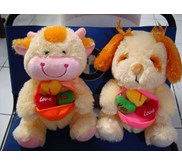 Sitting Cow and Sitting Dog