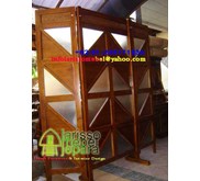 MINIMALIST DIVIDER TEAK and GLASS