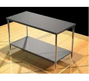 MEJA STAINLESS dengan Undershelf ( 2 Tingkat)