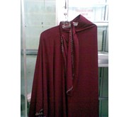 Jilbab + Cadar Karet Merah Hati
