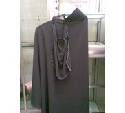 Jilbab + Cadar Karet Abu-Abu