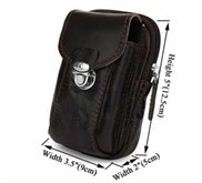 7066C Classic Dark Coffee Vintage Leather Mini Wallet Purse Men Besiness