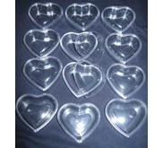 Kotak plastik mika Hati 4.5 cm x 5 cm x 2 cm