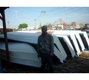 pembuatan perahu fiber glass / fiber glass boat manufacture