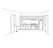 sketsa Kitchen set