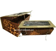 kotak box daun, batik