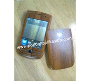 skin motif kayu asli
