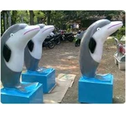 patung fiber model lumba - lumba