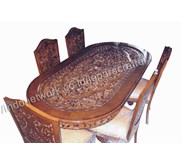 Meja makan Tiga dimensi oval FJMK-054