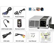 Proyektor portable premium, Portable DLP Projector with VGA, AV,