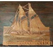 ' Sailing Boat' ( Sr) a relief wood carving