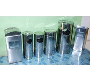 standing ashtray | tempat sampah stainless | dustbin stainless | tong sampah stainless | tempat sampah model bulat | asbak stainless | tong sampah stainless