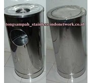 tempat sampah stianless | tong sampah stainless | tempat sampah stainles untuk di depan lift | standing ashtray | tempat sampah tutup asbak | tong sampah stainless tutup swing