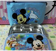 Lunch Box Tray Stainless Steel Mickey Mouse