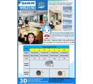 ac cassette daikin multi flow, ac cassette daikin round flow, ac cassette inverter, sky air series r410a