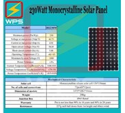 Solar Panel MonoCrystalline 230Watt