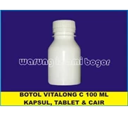 Botol Kapsul Plastik PET Putih Susu isi 60 Ukuran 100ml
