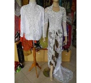 couple kebaya ekor KEBAYA COUPLE RINTIK WHITE CP124