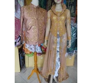 couple ekor kebaya ekor lebar mocca