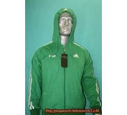 Jaket Adidas Hodie Hijau List Putih