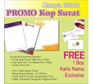 Promo Cetak Kop Surat Free Kartu Nama