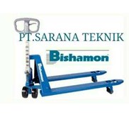 PT SARANA TEKNIK BISHAMON HAND PALLET TYPE BM BISHAMON HAND PALLET BISHAMON HAND PALLET & STACKER BLUE SERIE MADE IN JAPAN STOCKIST BISHAMON HAND PALLET
